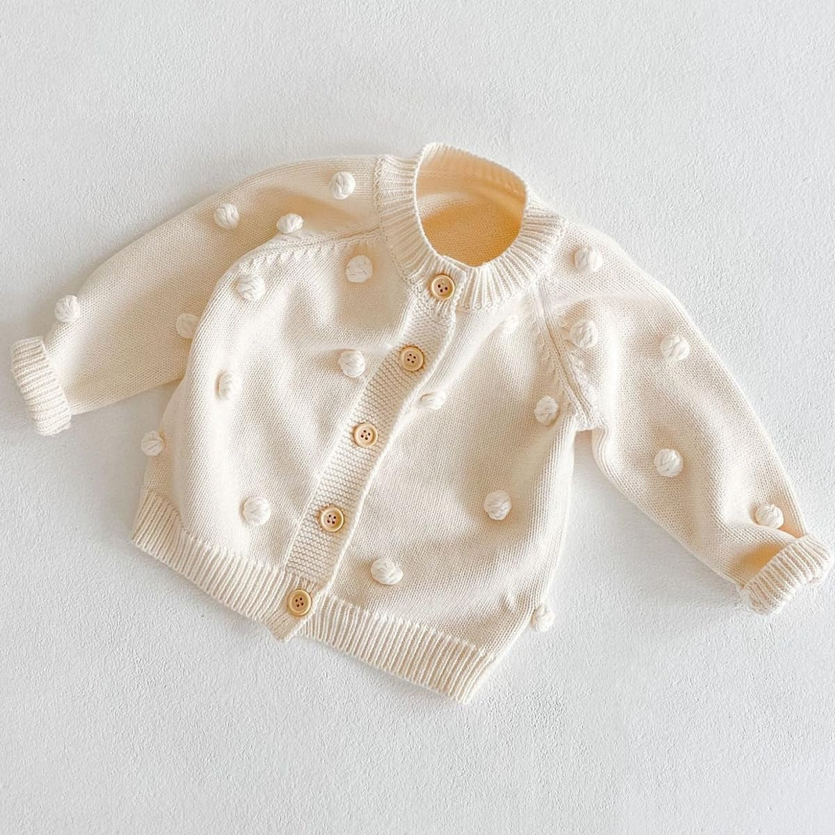 Baby Sweater Cable-Knit Baby Cardigan Coat for Autumn Fall 3M-3T